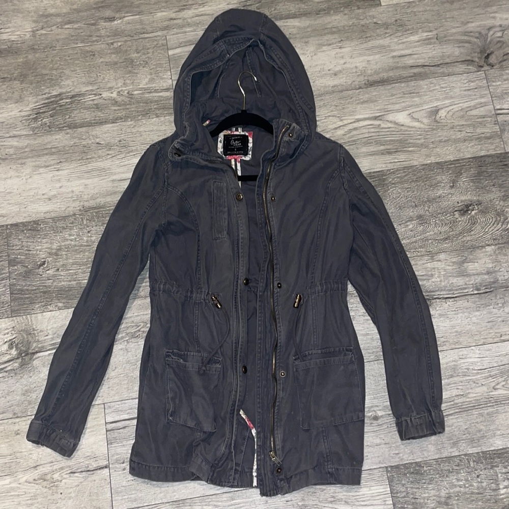 Cotton on grey trench utility jacket